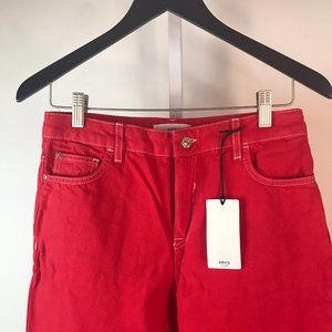 Mango Red Cotton Jeans 4 NWT